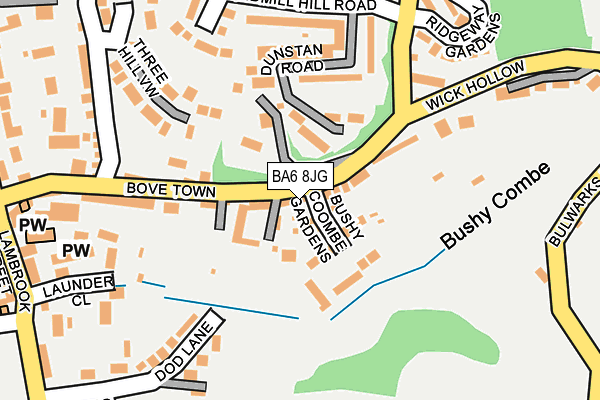 BA6 8JG map - OS OpenMap – Local (Ordnance Survey)
