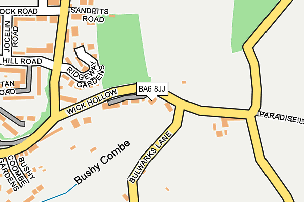BA6 8JJ map - OS OpenMap – Local (Ordnance Survey)