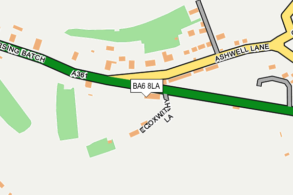 BA6 8LA map - OS OpenMap – Local (Ordnance Survey)