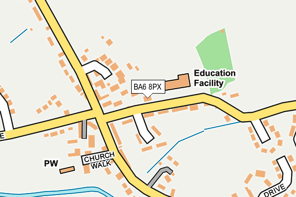 BA6 8PX map - OS OpenMap – Local (Ordnance Survey)