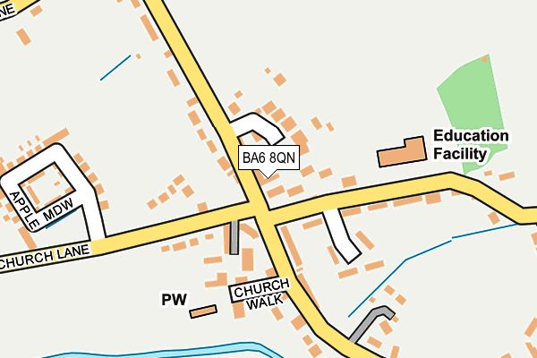 BA6 8QN map - OS OpenMap – Local (Ordnance Survey)