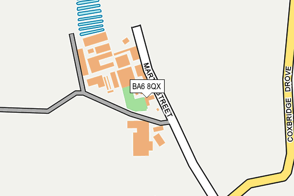 BA6 8QX map - OS OpenMap – Local (Ordnance Survey)