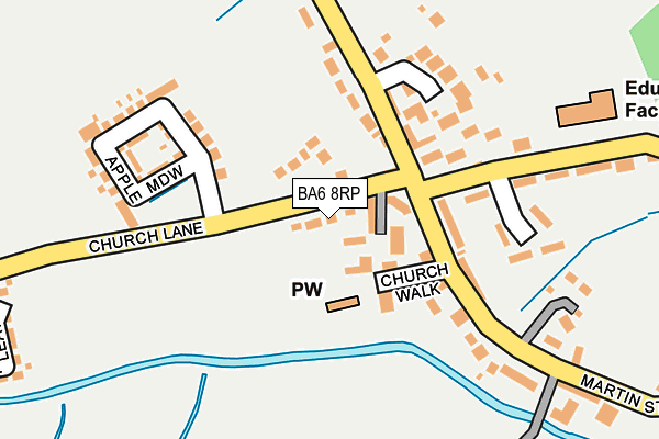 BA6 8RP map - OS OpenMap – Local (Ordnance Survey)