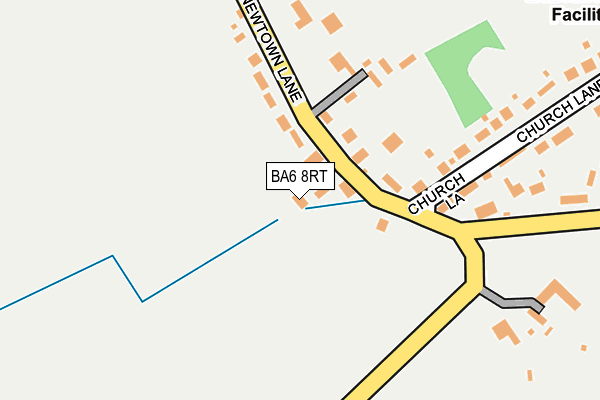 BA6 8RT map - OS OpenMap – Local (Ordnance Survey)