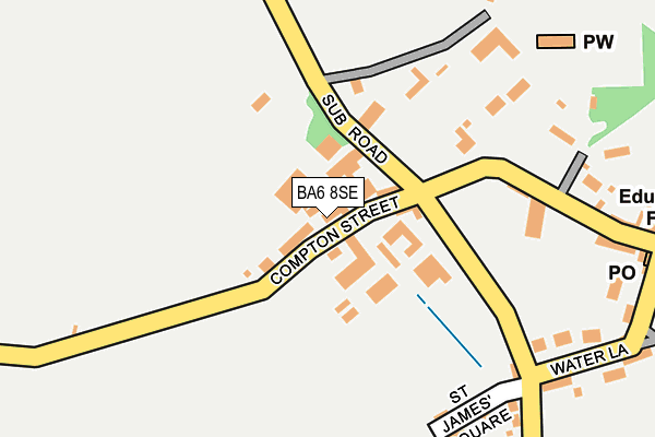 BA6 8SE map - OS OpenMap – Local (Ordnance Survey)