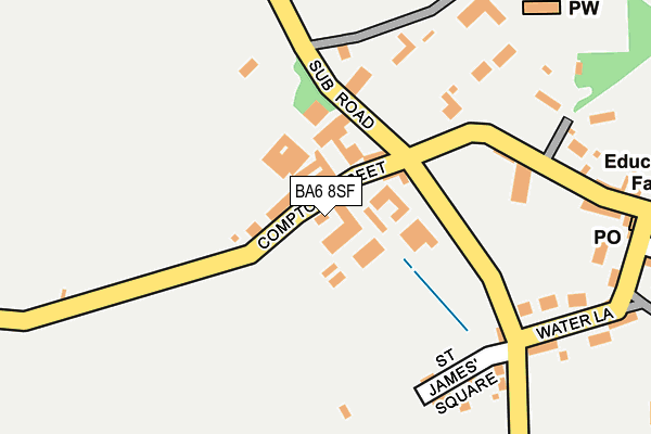 BA6 8SF map - OS OpenMap – Local (Ordnance Survey)