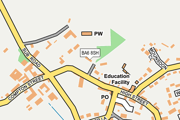 BA6 8SH map - OS OpenMap – Local (Ordnance Survey)
