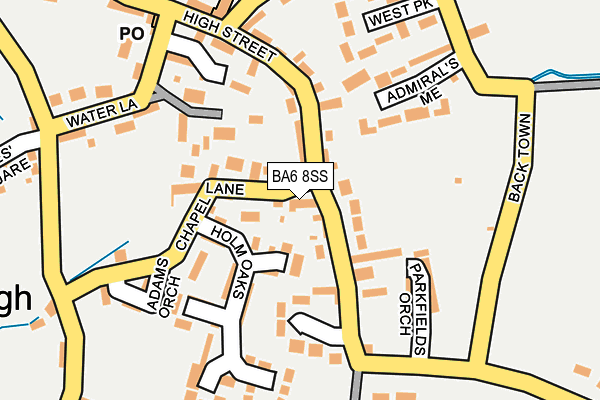 BA6 8SS map - OS OpenMap – Local (Ordnance Survey)