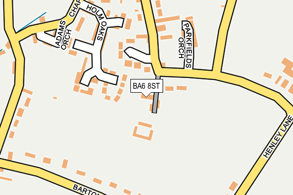 BA6 8ST map - OS OpenMap – Local (Ordnance Survey)