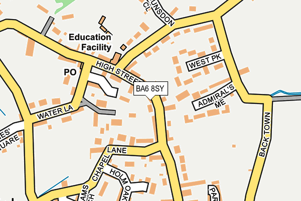 BA6 8SY map - OS OpenMap – Local (Ordnance Survey)