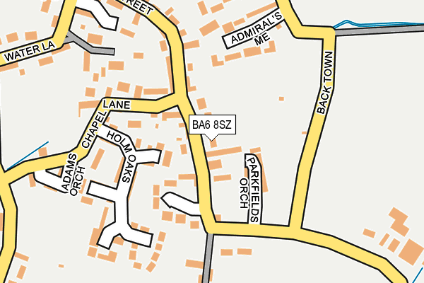 BA6 8SZ map - OS OpenMap – Local (Ordnance Survey)