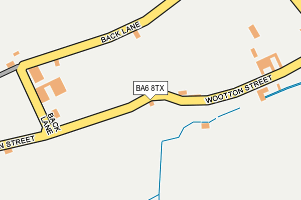 BA6 8TX map - OS OpenMap – Local (Ordnance Survey)