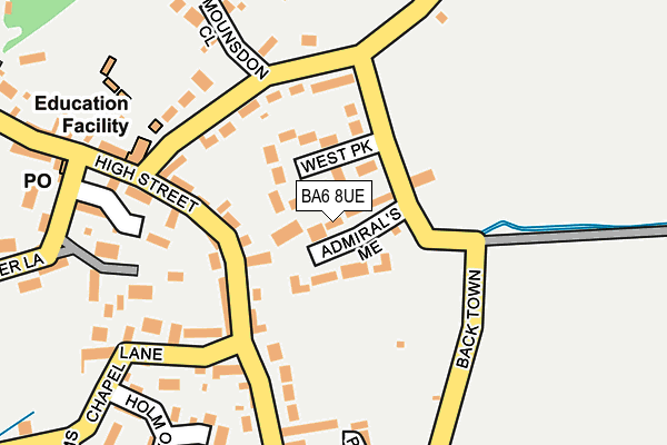 BA6 8UE map - OS OpenMap – Local (Ordnance Survey)