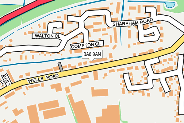 BA6 9AN map - OS OpenMap – Local (Ordnance Survey)