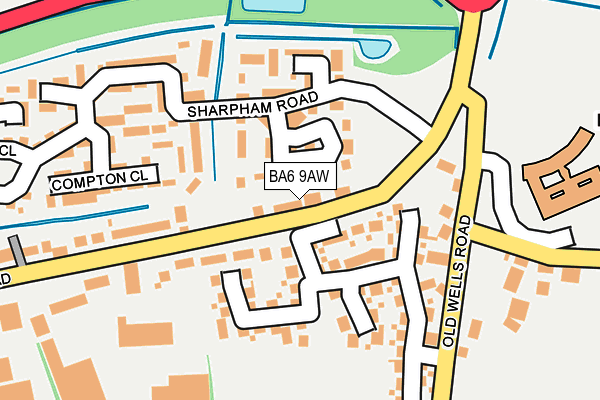 BA6 9AW map - OS OpenMap – Local (Ordnance Survey)