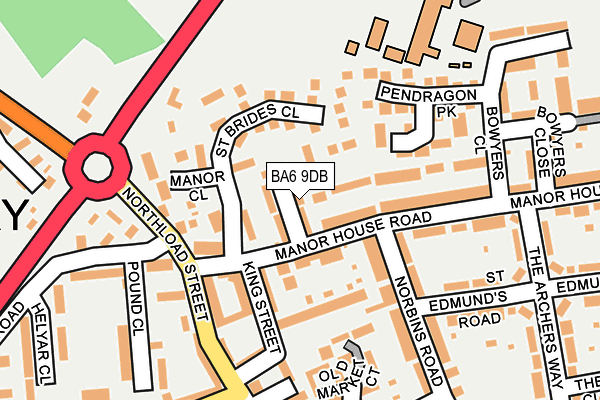 BA6 9DB map - OS OpenMap – Local (Ordnance Survey)