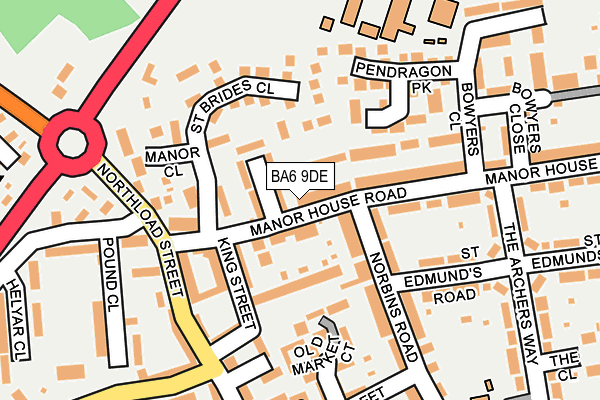 BA6 9DE map - OS OpenMap – Local (Ordnance Survey)