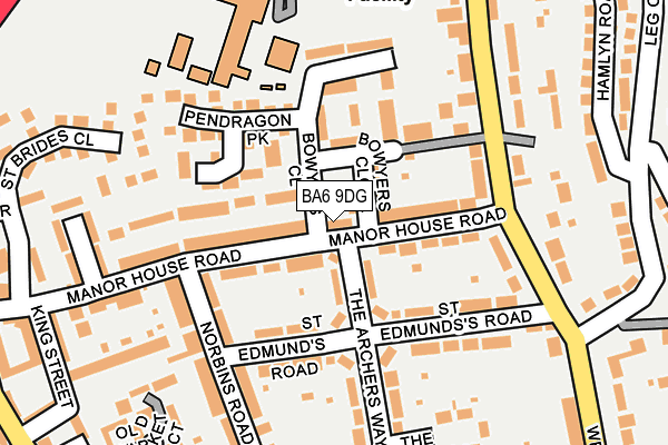 BA6 9DG map - OS OpenMap – Local (Ordnance Survey)