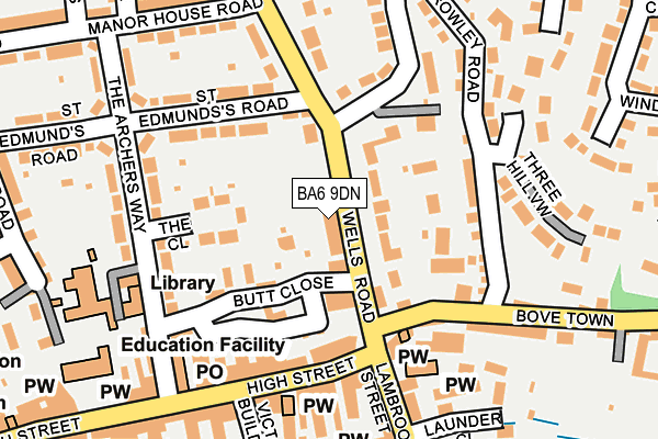 BA6 9DN map - OS OpenMap – Local (Ordnance Survey)