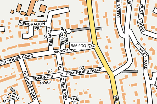 BA6 9DQ map - OS OpenMap – Local (Ordnance Survey)
