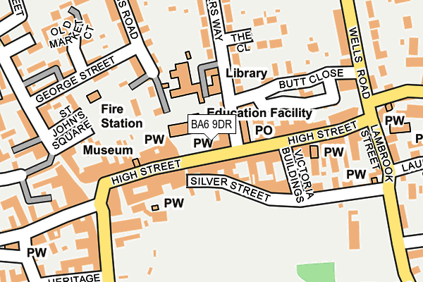 BA6 9DR map - OS OpenMap – Local (Ordnance Survey)