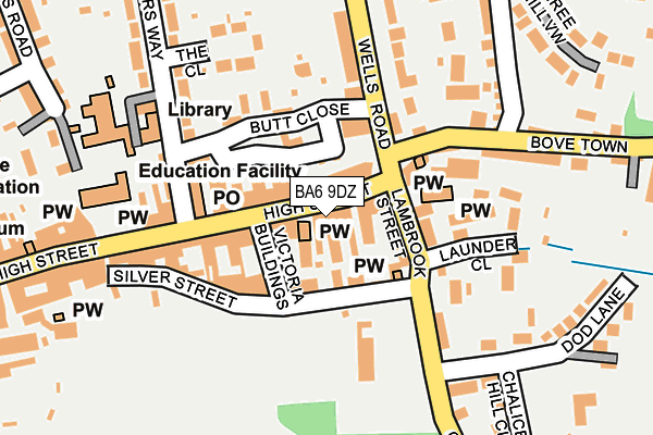 BA6 9DZ map - OS OpenMap – Local (Ordnance Survey)