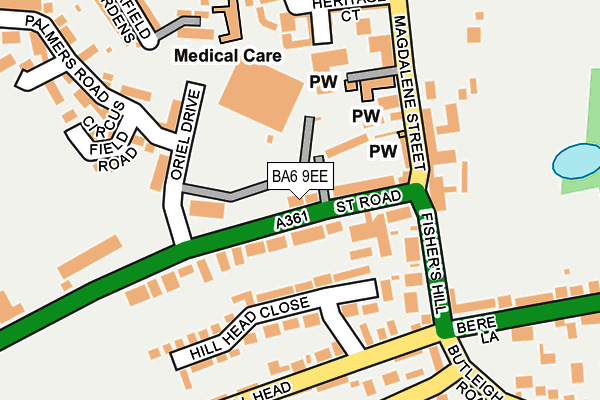 BA6 9EE map - OS OpenMap – Local (Ordnance Survey)