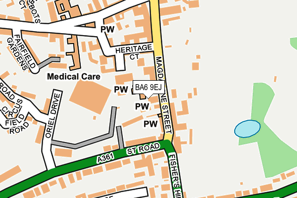BA6 9EJ map - OS OpenMap – Local (Ordnance Survey)