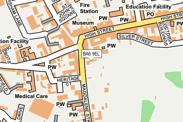 Map of GLASTONBURY ABBEY TRADING LIMITED at local scale