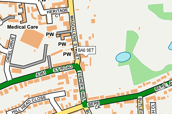 BA6 9ET map - OS OpenMap – Local (Ordnance Survey)