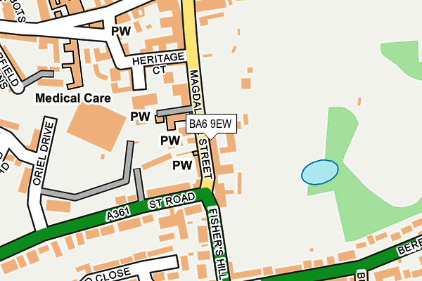 BA6 9EW map - OS OpenMap – Local (Ordnance Survey)
