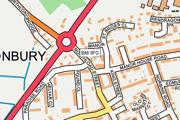 BA6 9FG map - OS OpenMap – Local (Ordnance Survey)