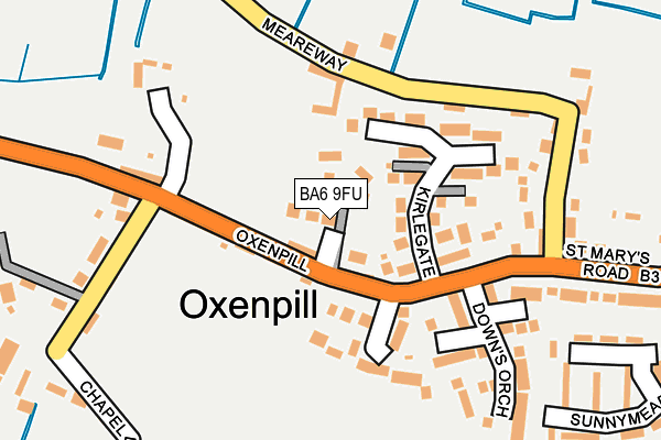 BA6 9FU map - OS OpenMap – Local (Ordnance Survey)