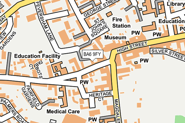 BA6 9FY map - OS OpenMap – Local (Ordnance Survey)