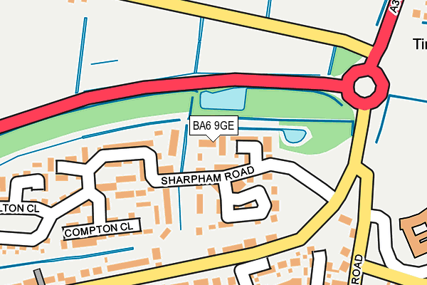 BA6 9GE map - OS OpenMap – Local (Ordnance Survey)