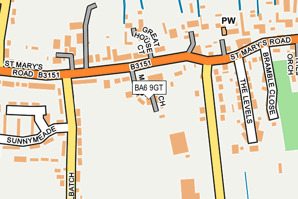 BA6 9GT map - OS OpenMap – Local (Ordnance Survey)