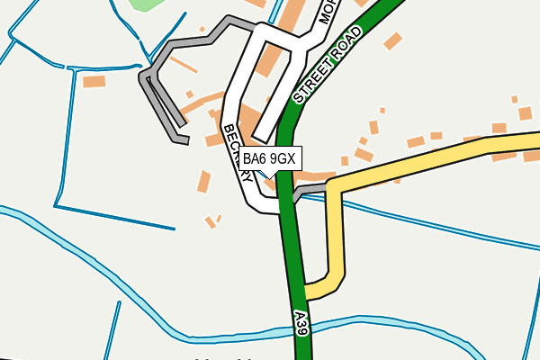 BA6 9GX map - OS OpenMap – Local (Ordnance Survey)