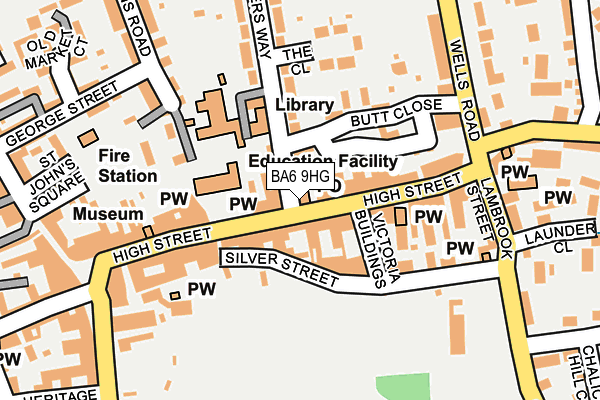 BA6 9HG map - OS OpenMap – Local (Ordnance Survey)