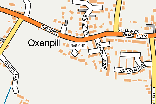 BA6 9HP map - OS OpenMap – Local (Ordnance Survey)
