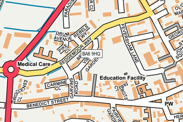 Map of SJH GARAGE SERVICES LIMITED at local scale