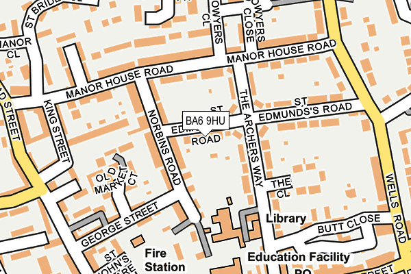 BA6 9HU map - OS OpenMap – Local (Ordnance Survey)