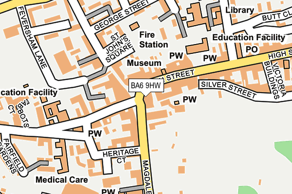 BA6 9HW map - OS OpenMap – Local (Ordnance Survey)