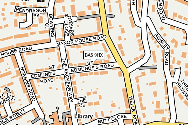 BA6 9HX map - OS OpenMap – Local (Ordnance Survey)