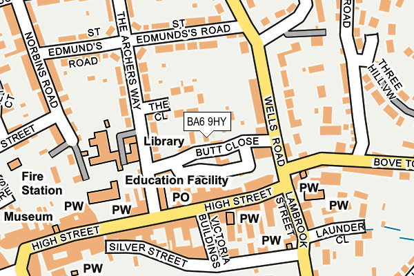 BA6 9HY map - OS OpenMap – Local (Ordnance Survey)