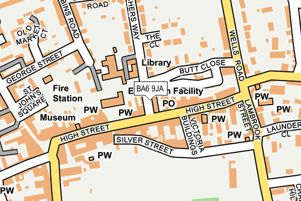 BA6 9JA map - OS OpenMap – Local (Ordnance Survey)