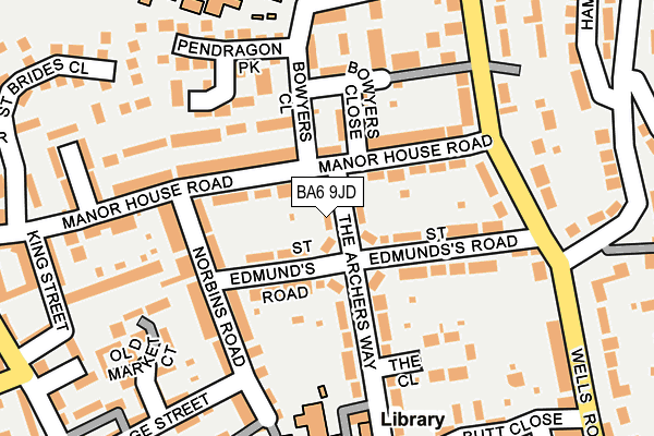 BA6 9JD map - OS OpenMap – Local (Ordnance Survey)