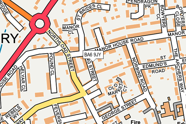 BA6 9JY map - OS OpenMap – Local (Ordnance Survey)