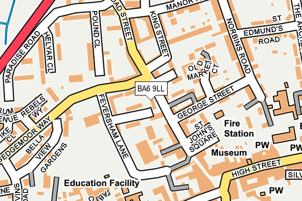 BA6 9LL map - OS OpenMap – Local (Ordnance Survey)