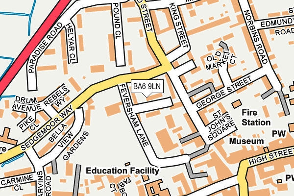 BA6 9LN map - OS OpenMap – Local (Ordnance Survey)
