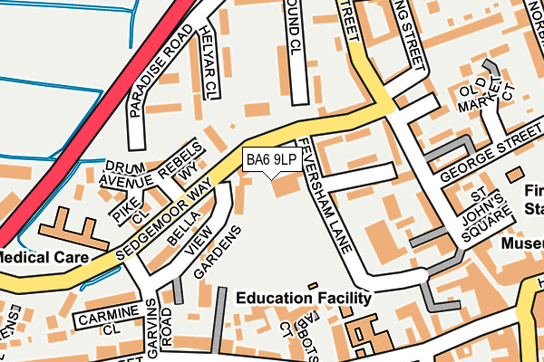 BA6 9LP map - OS OpenMap – Local (Ordnance Survey)